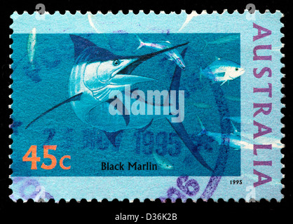 Black Marlin, Briefmarke, Australien, 1995 Stockfoto
