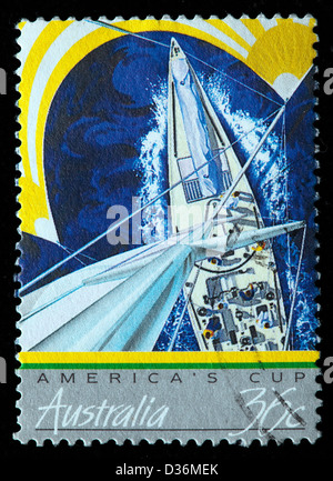 Americas Cup, Briefmarke, Australien, 1987 Stockfoto