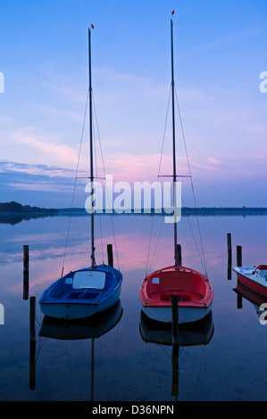 Boote auf See Schaalsee, Zarrentin bin Schaalsee, Landkreis Ludwigslust-Parchim, Mecklenburg-Western Pomerania, Deutschland, Europa Stockfoto