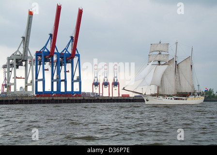 Hamburg, Deutschland, Dreimastschoners Mare Frisium Stockfoto