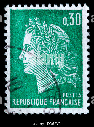 Marianne, Briefmarke, Frankreich, 1967 Stockfoto