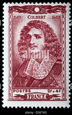 Jean-Baptiste Colbert, Politiker, Briefmarke, Frankreich, 1944 Stockfoto