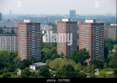 Berlin, Deutschland, mit Blick auf Hellersdorf / Marzahn Stockfoto