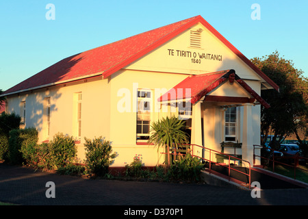 Historische Te Tii Marae in Waitangi Stockfoto