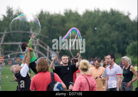 Berlin, Deutschland, Besucher im Mauerpark Stockfoto