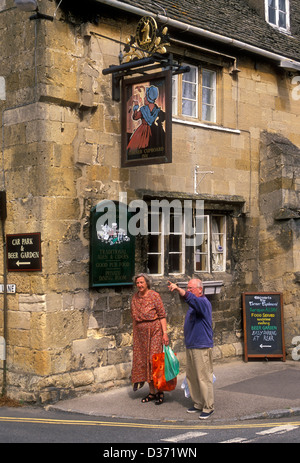 Die alten Eckschrank Inn, Zimmer und Unterbringung, englischen Pub, Pub, englisches Essen und Trinken, winchcombe, Gloucestershire County, Cotswolds, England Stockfoto