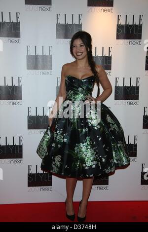 London, UK. 10. Februar 2013. Daisy Lowe kommt bei den Elle Style Awards im Savoy Hotel in London, England, am 10. Februar 2013. Foto: Hubert Boesl/Dpa/Alamy Live News Stockfoto