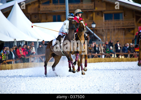 BMW Polo Masters (Halbfinale) Megève (74, Frankreich) 2013-27-01 Stockfoto