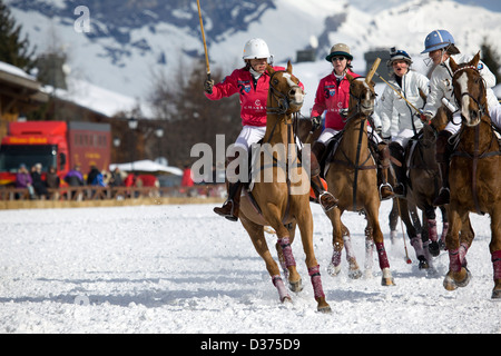 BMW Polo Masters (Halbfinale) Megève (74, Frankreich) 2013-27-01 Stockfoto