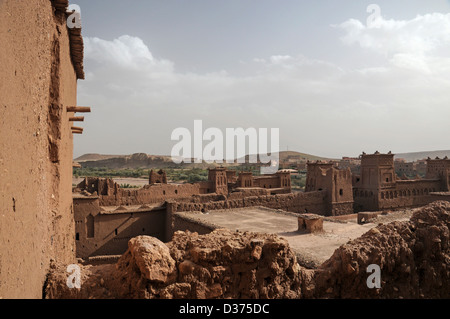 Aït-Ben-Haddou, Ansicht von oben, Marokko, Afrika Stockfoto