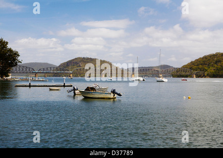 Hawkesbury River Bridge Dangar Insel Stockfoto