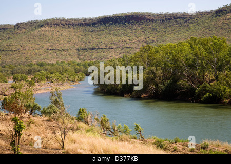 Der Victoria Fluss schlängelt sich durch 13.000 qkm (501 sq Meile) Gregory Nationalpark, Northern Territory, Australien Stockfoto