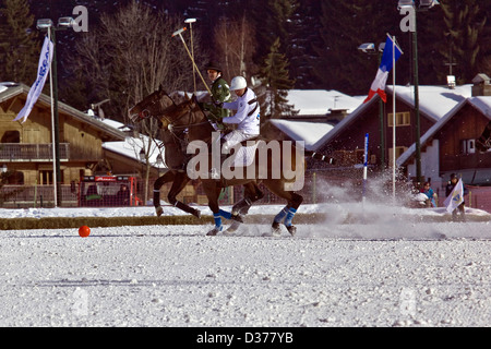 BMW Polo Masters (Halbfinale) Megève (74, Frankreich) 2013-27-01 Stockfoto