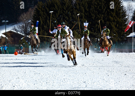 BMW Polo Masters (Halbfinale) Megève (74, Frankreich) 2013-27-01 Stockfoto