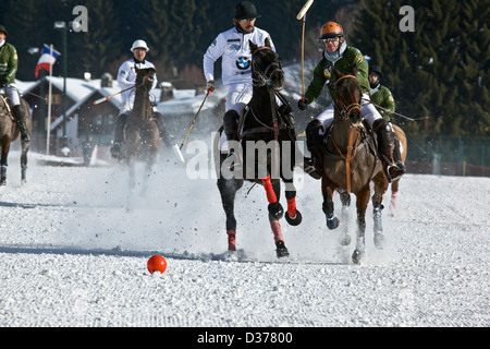 BMW Polo Masters (Halbfinale) Megève (74, Frankreich) 2013-27-01 Stockfoto