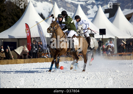 BMW Polo Masters (Halbfinale) Megève (74, Frankreich) 2013-27-01 Stockfoto