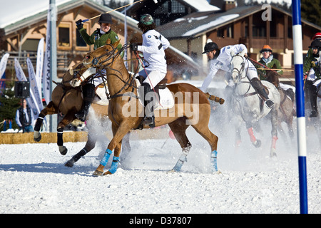 BMW Polo Masters (Halbfinale) Megève (74, Frankreich) 2013-27-01 Stockfoto