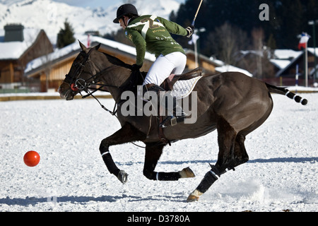 BMW Polo Masters (Halbfinale) Megève (74, Frankreich) 2013-27-01 Stockfoto