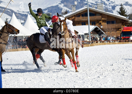 BMW Polo Masters (Halbfinale) Megève (74, Frankreich) 2013-27-01 Stockfoto