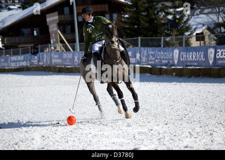 BMW Polo Masters (Halbfinale) Megève (74, Frankreich) 2013-27-01 Stockfoto