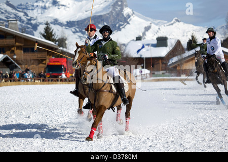 BMW Polo Masters (Halbfinale) Megève (74, Frankreich) 2013-27-01 Stockfoto