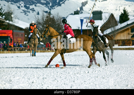 BMW Polo Masters (Halbfinale) Megève (74, Frankreich) 2013-27-01 Stockfoto