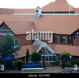 Chester Racecourse, bekannt als die Roodee ist entsprechend amtlichen Aufzeichnungen die ältesten Pferderennbahn in England noch gebräuchlich. Stockfoto