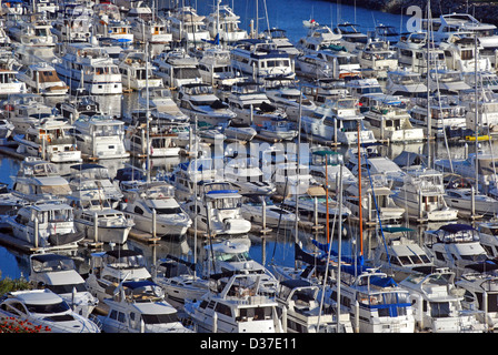 Boote in einem Hafen in San Diego, Kalifornien Stockfoto