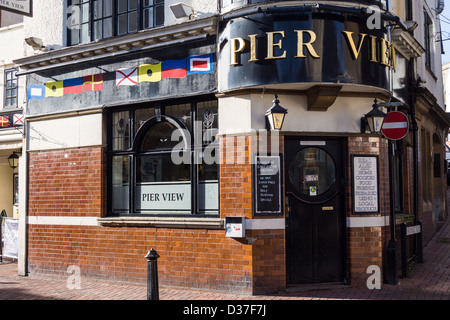 Pier View pub Stockfoto