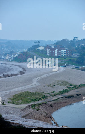 Blick nach Westen auf Budleigh Salterton, Devon, UK Stockfoto