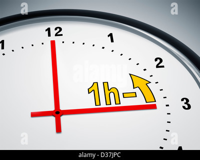Ein Bild einer schönen Uhr Sommerzeit zeigen Stockfoto
