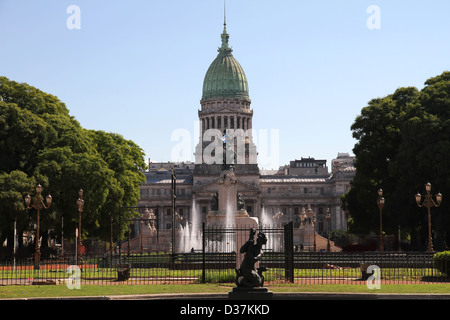 Das Kongressgebäude in Buenos Aires, Argentinien. Stockfoto