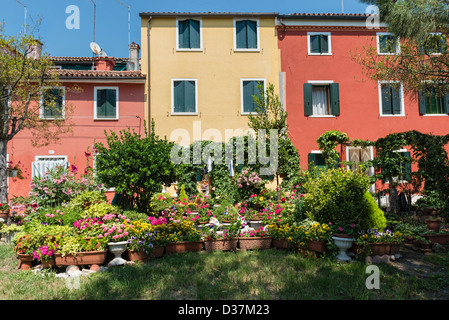 Burano Garten Venedig Stockfoto