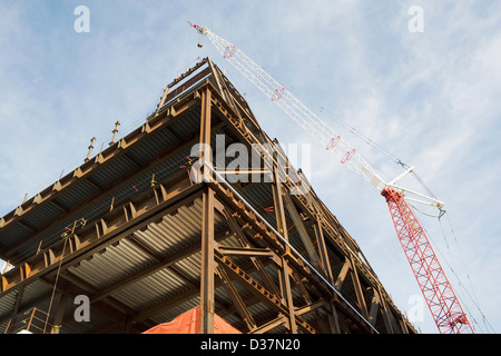 Gebäude im Bau Kran Stockfoto