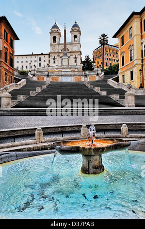 Piazza di Spagna Rom in den frühen Morgenstunden. Stockfoto