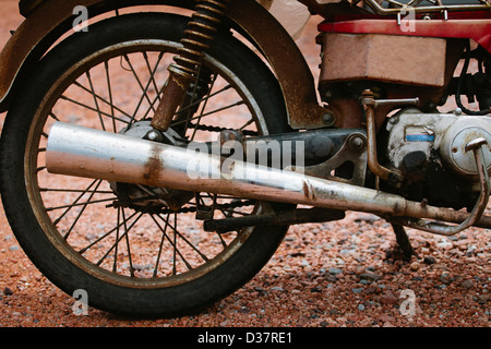 Nahaufnahme von Motorrad-Rad Stockfoto