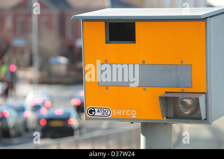 Eine Radarfalle in Preston, Lancashire, UK. Stockfoto