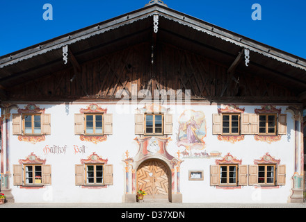 Haus Freso, Lüftlmalerei, Bayern, Deutschland Stockfoto