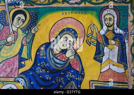 ein heiliges Symbol in einer koptischen Kirche, Awash NP, Äthiopien Stockfoto