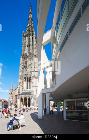 Ulmer Münster und Stadthaus, Ulm, Baden-Württemberg, Deutschland Stockfoto