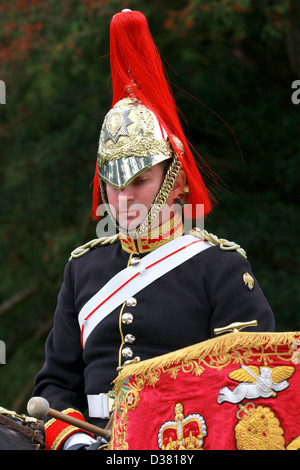 Haushalt Kavallerie Besuch Floors Castle in den Scottish Borders tagsüber Massed Pipe Bands Stockfoto