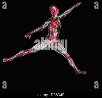 Digital erzeugte Bild der menschlichen Darstellung Ballett tanzen Stockfoto