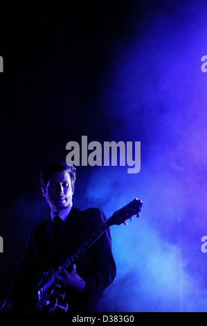 BARCELONA, Spanien - 14 NOV: Interpol führt auf Sant Jordi Club am 14. November 2010 in Barcelona. Stockfoto