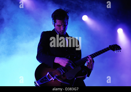 BARCELONA, Spanien - 14 NOV: Interpol führt auf Sant Jordi Club am 14. November 2010 in Barcelona. Stockfoto