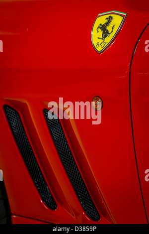 Ferrari Logo - Cavallino Rampante, Ferrari Museum, Moranello, Italien Stockfoto