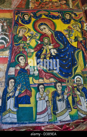 ein heiliges Symbol in einer koptischen Kirche, Awash NP, Äthiopien Stockfoto