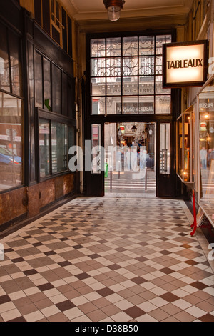 Die Passage Jouffroy in Paris. Stockfoto