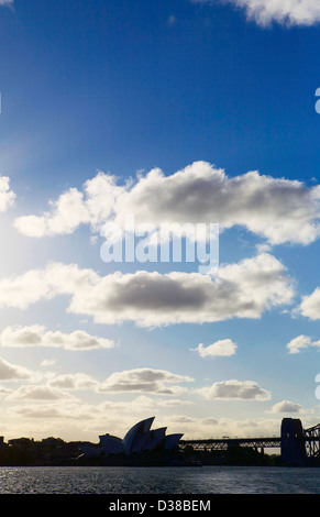 Sydney NSW Skyline Sydney Opera House und die Harbour Bridge Bestandteil Stockfoto