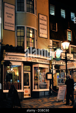 Englisch ist Seafood Restaurant Brighton Stockfoto