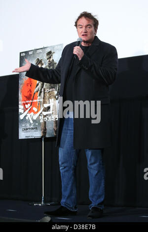 Tokio, Japan. 13. Februar 2013. Quentin Tarantino, US-amerikanischer Regisseur 13. Februar 2013 Quentin Jerome Tarantino besucht eine Sondervorstellung für "Django Unchained" am Shinjuku Piccadilly, Tokio, Japan.  (Foto von YUTAKA/AFLO/Alamy Live-Nachrichten) Stockfoto